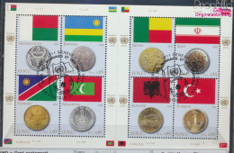 UNO - Genf 592-599 Kleinbogen (kompl.Ausg.) Gestempelt 2008 Flaggen Und Münzen (10068968 - Gebraucht
