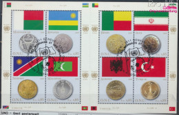 UNO - Genf 592-599 Kleinbogen (kompl.Ausg.) Gestempelt 2008 Flaggen Und Münzen (10068969 - Oblitérés