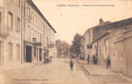 CPA 34 LUNEL BOULEVARD DE STRASBOURG / Cliché Rare - Lunel