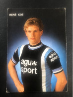 René Kos - Agu Sport - 1983 - Carte -  Cyclisme - Ciclismo -wielrennen - Cyclisme