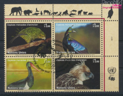 UNO - Genf 774-777 Viererblock (kompl.Ausg.) Gestempelt 2011 Vögel (10067796 - Used Stamps