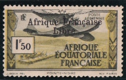 A.E.F. Poste Aérienne N°14 - Signé Calves & Brun - Neuf * Avec Charnière - Gomme Coloniale - TB - Unused Stamps