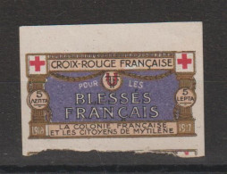 Vignette Delandre Croix Rouge Citoyens De Mytilène - Red Cross