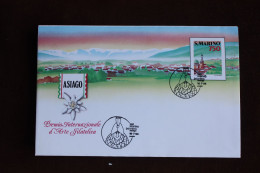 SAN MARINO. BUSTA FILATELICA ANNULLO PREMIO INTERNAZIONALE ARTE FILATELICA ASIAGO. 1994 - Ganzsachen