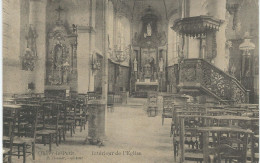 QUEVY-LE-PETIT : Intérieur De L'Eglise - Courrier De 1910 - Quévy