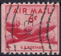 Etats-Unis (Poste Aérienne) YT PA34a Mi 552C Sn C37 Année 1947 (Used °) Avion - 2a. 1941-1960 Used