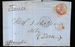 Grande - Bretagne Lettre  ' Avec Correspondance )  11 01  1864 De Londres Pour Albi - Storia Postale