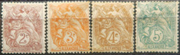 LP3844/1166 - 1902/1903 - COLONIES FRANÇAISES - ALEXANDRIE - TYPE BLANC - N°20-22 NEUFS** + N°21 NEUF(*) + N°23 NEUF(*) - Nuevos