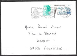 FRANCE. Flamme De 1986 Sur Enveloppe. Eau Thermale De Vichy. - Bäderwesen