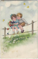 ENFANTS AVEC BOUQUET DE FLEURS - Petersen, Hannes