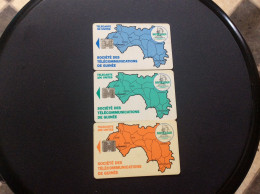 3 Telecartes  GUINEE - Guinee