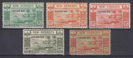 NOUVELLES HEBRIDES : TAXE N° 16/20 NEUFS * GOMME CHARNIERE - A VOIR - COTE 186 € - Unused Stamps