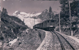 Die Furka Oberalp Bahn, Galenstock U. Rhonegletscher, Chemin De Fer Et Train (13436) - Lens