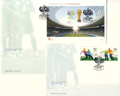 328  Coupe Du Monde 2006 Allemagne: 2 Env. 1er Jour Du Portugal - FDCs: Set + Stamp Sheet, FIFA Football World Germany - 2006 – Germany