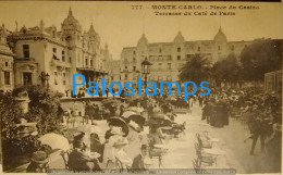 205097 MONACO MONTE CARLO SQUARE OF CASINO TERRACE OF CAFFEE PARIS POSTAL POSTCARD - Monte-Carlo