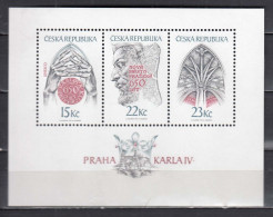Czech Rep. 1998 - Prague In The Time Of Carl IV, Mi-Nr. Block 7, MNH** - Unused Stamps