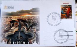 VATICANO 2023 COPPIA DI FDC, ANGELUS DI PAPA FRANCESCO, DOMENICA DELLE PALME - Storia Postale