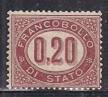 REGNO D'ITALIA  1875  SERVIZIO  RE V.EMANUELE  II   SASS. 3    MNH XF - Officials