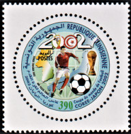 2002 -Tunisie/Y&T1459 Coupe Du Monde De FootBall "Corée Japon 2002" 1V- MNH*** - 2002 – Zuid-Korea / Japan