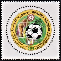 2002 -Tunisie/Y&T1460 Coupe Du Monde De FootBall "Corée Japon 2002" 1V- MNH*** - 2002 – Corée Du Sud / Japon