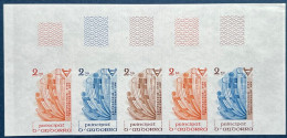 ANDORRE 1981 N°299** Bande De 5 Haut De Feuille Essais De Couleurs Année Internationale Des Handycapés Pas Courant ! - Nuevos