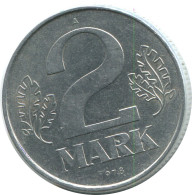 2 MARK 1978 A DDR EAST GERMANY Coin #AE122.U - 2 Marchi