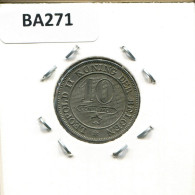 10 CENTIMES 1894 DUTCH Text BELGIEN BELGIUM Münze #BA271.D - 10 Cents