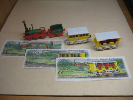 2000 Ferrero - Kinder Surprise - 616680, 616818 & 616842 - Historische Eisenbahn - Complete Set + 3 BPZ's - Monoblocs