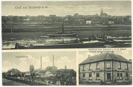 Foto Ak Stockstadt Am Main Aschaffenburg 1927 Gasthaus Z Bahnhof Scharf Zellstofffabrik - Aschaffenburg