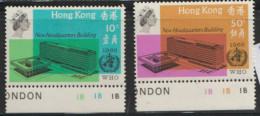 Hong Kong  1966  SG  237-8  W H O  Marginal Mounted Mint   - Nuevos