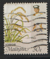 Malaysia  Johore   1986  SG 208  30c Rice   Fine Used      - Johore