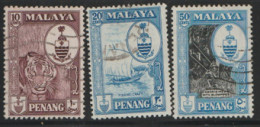 Malaysia  Penang  1957  SG 49-51   Fine Used      - Penang