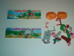 2001 Ferrero - Kinder Surprise - Rette Sich Wer Kann - Complete Set + 2 BPZ's - Monoblocs