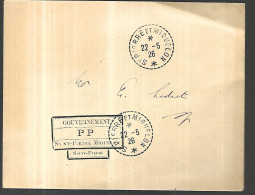 LETTRE GOUVERNEMENT PP SAINT PIERRE ET MIQUELON . 22 05 1926 - Storia Postale