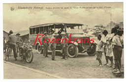 CPA Afrique Belgisch Congo Belge Elisabethville Agents De L'Union Minière Katanga Autobus Colonistes Colonialism Moto - Belgisch-Congo