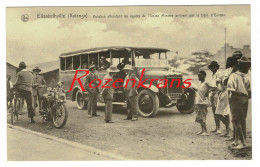CPA Afrique Belgisch Congo Belge Elisabethville Agents De L'Union Minière Katanga Autobus Colonistes Colonialism Moto - Congo Belge