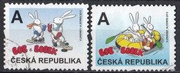 CZECH REPUBLIC 844-845,used,falc Hinged - Usati