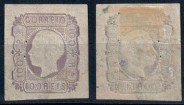 PORTUGAL 1862 IMAGE KING LOUIS I WITH FACE TO THE LEFT 100 REIS - NEW MLH * MICHEL 16 - UNIFICATO 17 - Nuevos