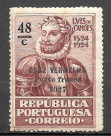 Portugal Porte Franco - 1927 - Selos Do 4º Centenário Do Nascimento De Luís De Camões (1924) Sobrecarregados - Afinsa 06 - Nuevos