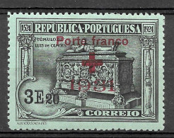 Portugal Porte Franco - 1931 - Selos Do 4º Centenário Do Nascimento De Luís De Camões (1924) Sobrecarregados - Afinsa 34 - Ungebraucht