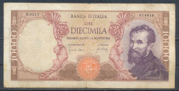 °°° ITALIA - 10000 LIRE MICHELANGELO 20/05/1966 SERIE N °°° - 10000 Lire
