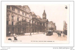 AUSTRALIA TOWN HALL & SWANSTON STREET ROSE SERIES MELBOURNE TRAMS HORSE-DRAWN CARTS BUSY STREET VIEW - Melbourne