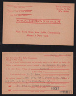 Australia 1944 APO 920 War Ballot Stationery To NEW YORK USA - Briefe U. Dokumente