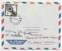 RWANDA 18FR SOLO LETTRE COVER AIR MAIL KIGALI 19.5.1969 TO FRANCE - Briefe U. Dokumente