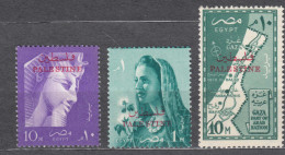 Egypt 1957 Issues For Palestine Mi#90,91,93 Mint Hinged  - Neufs