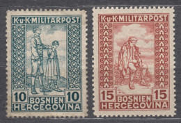 Austria Occupation Of Bosnia 1918 Mi#142-143 Mint Hinged - Nuovi