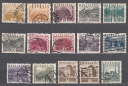 Austria 1929 Big Format Landscapes Mi#498-511 Used - Used Stamps