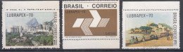 Brazil Brasil 1970 Mi#1270-1272 Mint Never Hinged - Unused Stamps