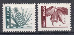 Brazil Brasil 1981 Plants Fruits Mi#1843-1844 Mint Never Hinged - Ongebruikt