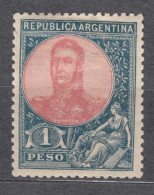 Argentina 1908/1909 1 Peso Mi#136 Mint Hinged - Unused Stamps